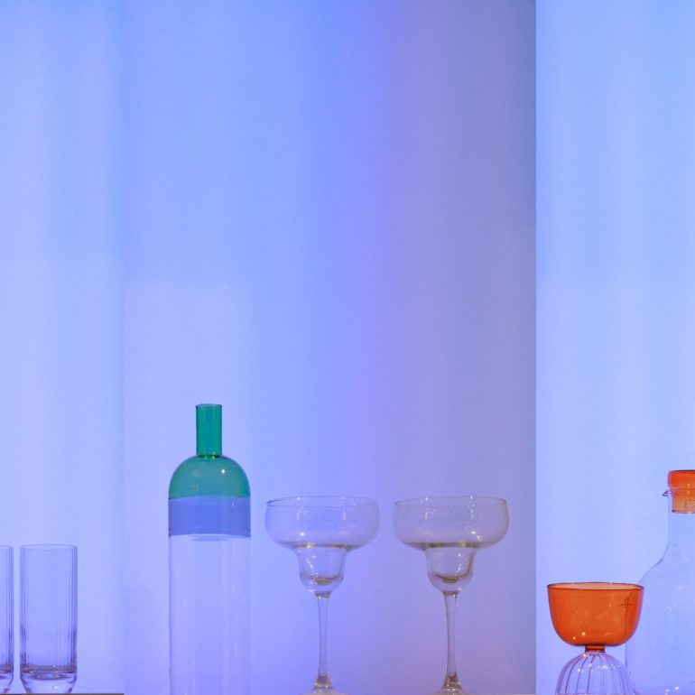 glasses and bottles